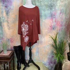 NWOT 📌 Nlife Dandelion Graphic Tunic Shirt